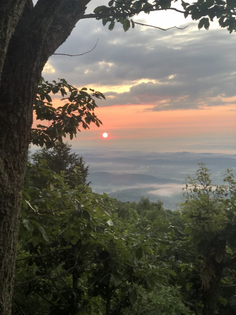 Sunrise from Lookout Mountain in Rising Fawn, GA